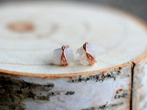 Comet Studs - Moonstone