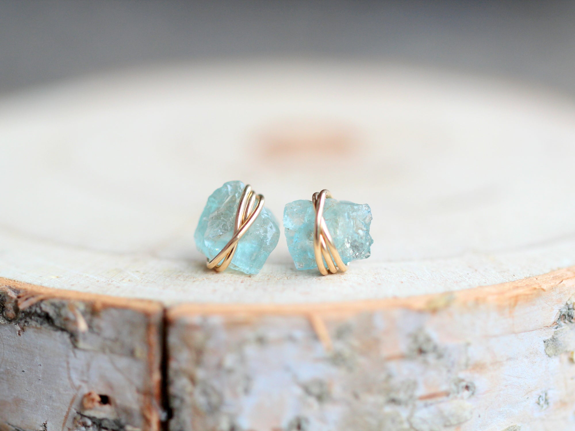 Comet Studs - Aquamarine