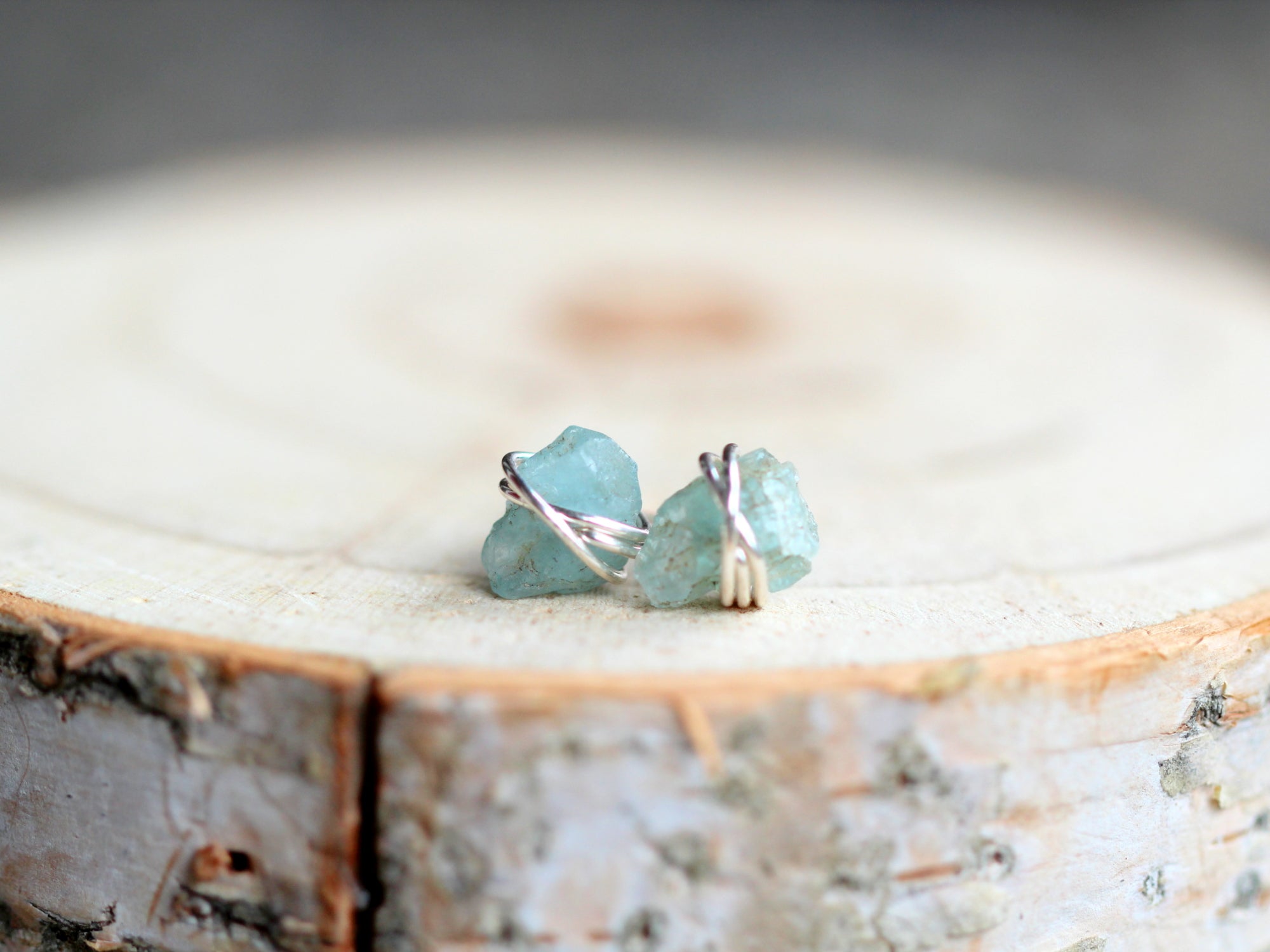 Comet Studs - Aquamarine