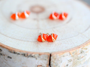 Pike Studs - Carnelian