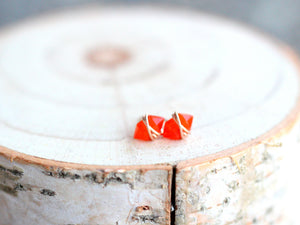 Pike Studs - Carnelian