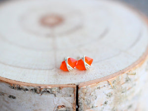 Pike Studs - Carnelian