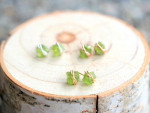 Comet Studs - Peridot