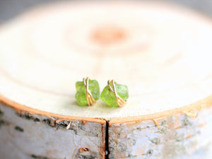 Comet Studs - Peridot