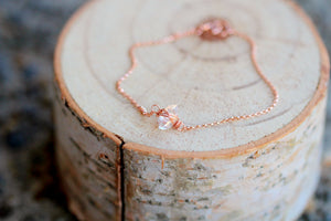 Herkimer Diamond Caged Bracelet - Chain
