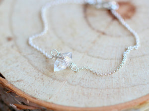 Herkimer Diamond Caged Bracelet - Chain