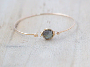 Labradorite Bezel Style Bangle