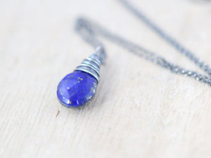 Lapis Lazuli Solitaire Necklace
