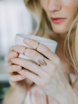 Marquis Druzy Ring - Mulberry