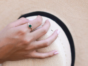 Micro Druzy Ring - Emerald City