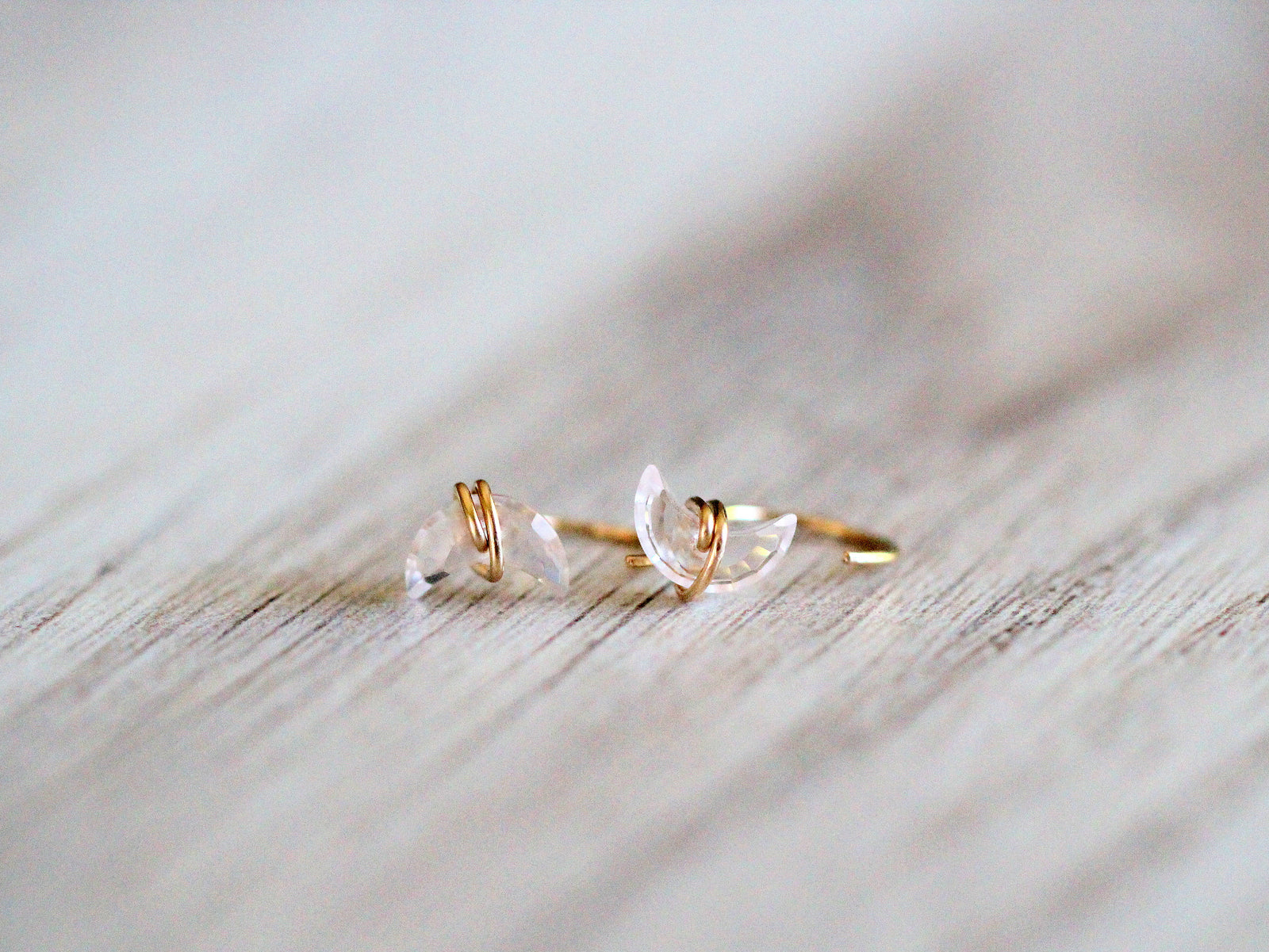 Moonbeam Hug Hoops - Rose Quartz