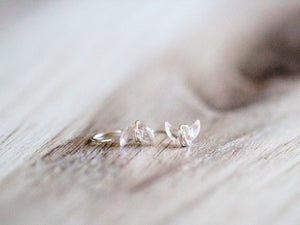 Moonbeam Hug Hoops - Rose Quartz