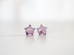 Moonbeam & Stardust Studs - Amethyst
