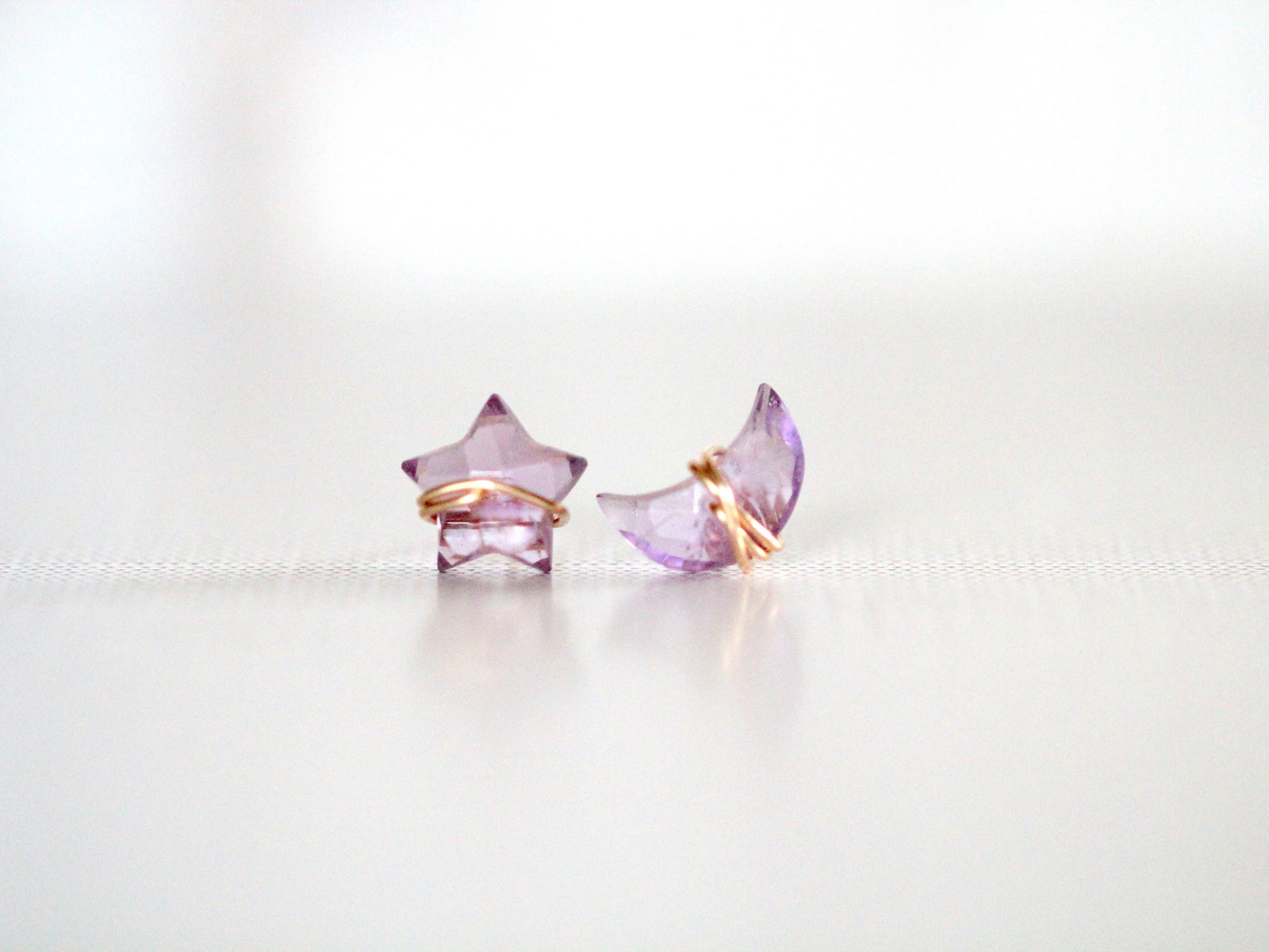 Moonbeam & Stardust Studs - Amethyst