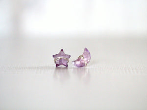 Moonbeam & Stardust Studs - Amethyst