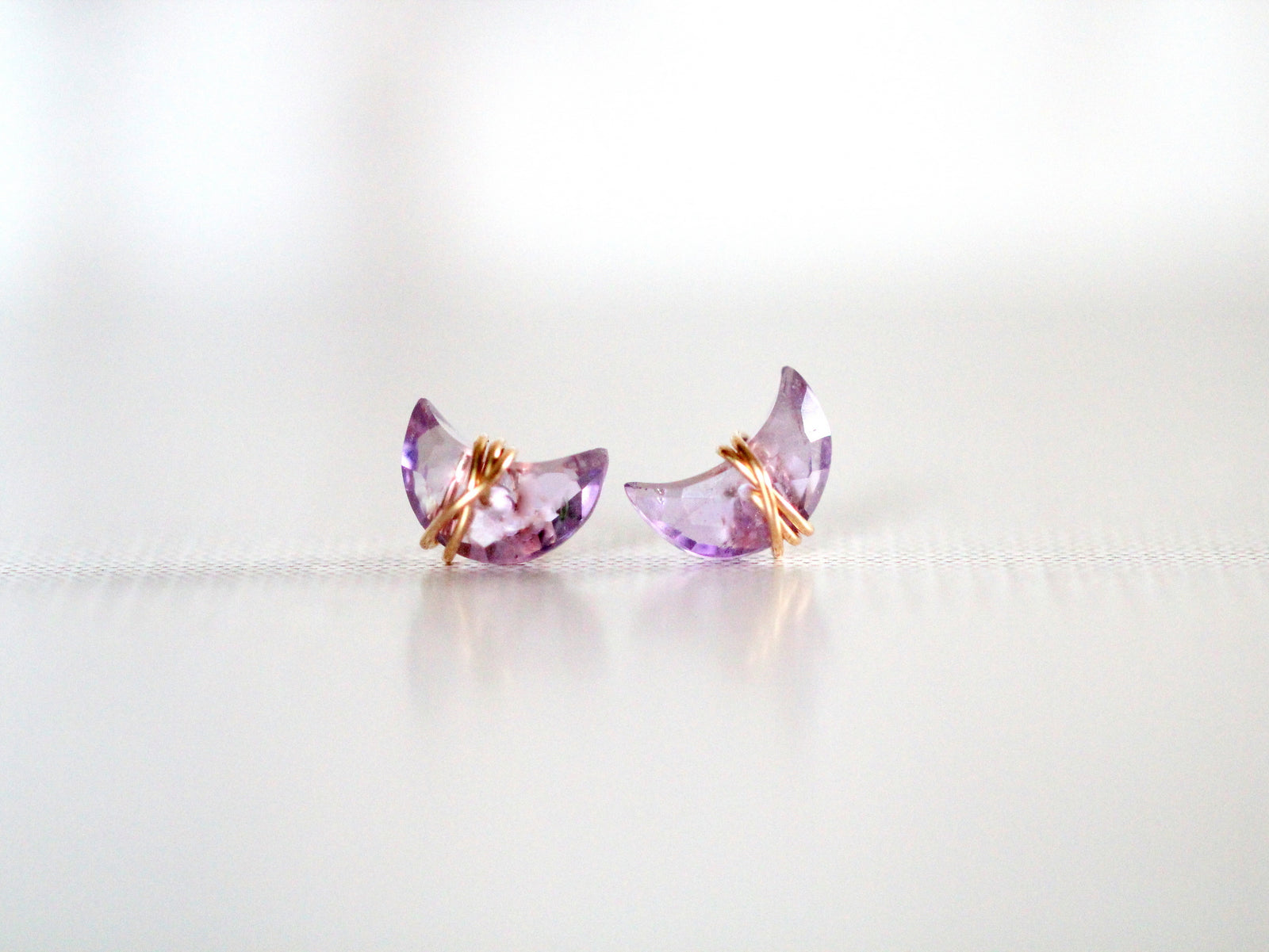 Moonbeam & Stardust Studs - Amethyst