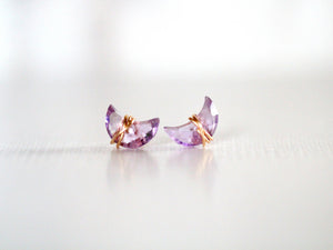 Moonbeam & Stardust Studs - Amethyst