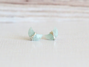 Moonbeam & Stardust Studs - Aquamarine