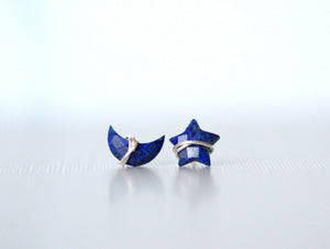 Moonbeam & Stardust Studs - Lapis