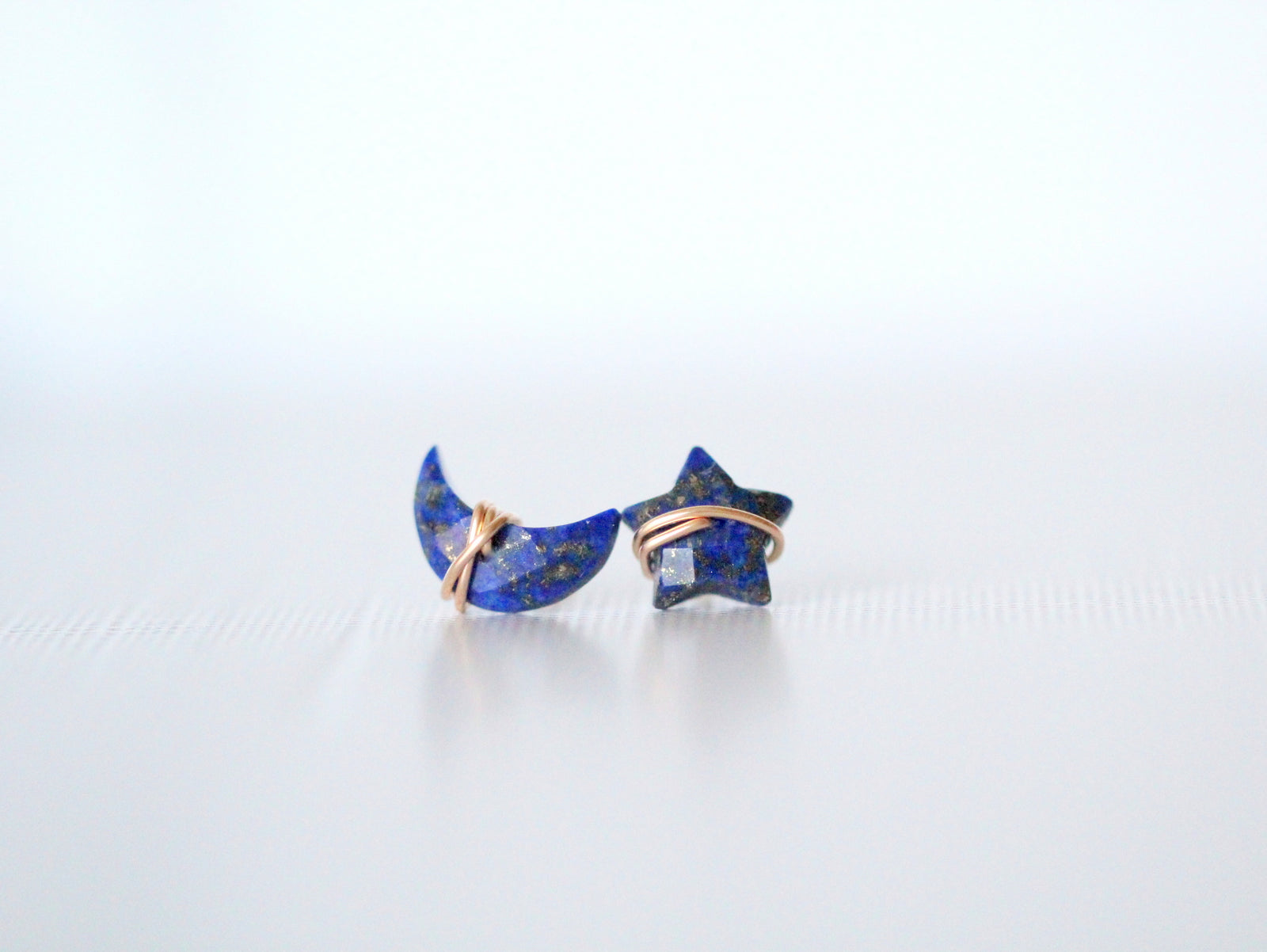 Moonbeam & Stardust Studs - Lapis