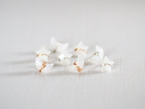 Moonbeam & Stardust Studs - Moonstone