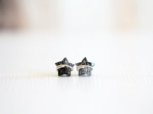 Moonbeam & Stardust Studs - Rutilated Quartz