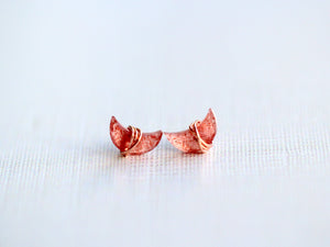 Moonbeam & Stardust Studs - Strawberry Quartz