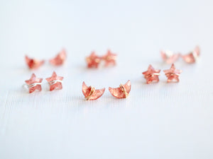 Moonbeam & Stardust Studs - Strawberry Quartz