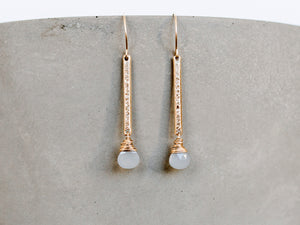 Moonstone Bar Earrings