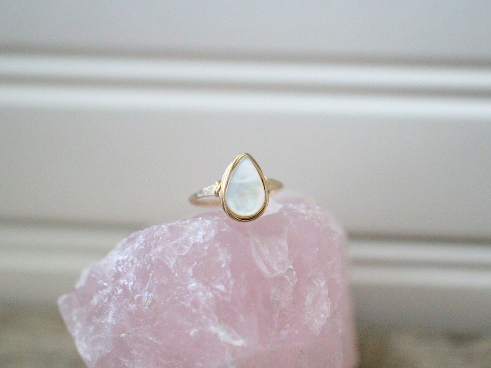 JProducts 18k teardrop ring S ホワイトトパーズ jproducts 18k teardrop ring S ・ホワイトトパーズ