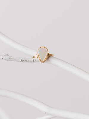 Mother of Pearl Teardrop Ring