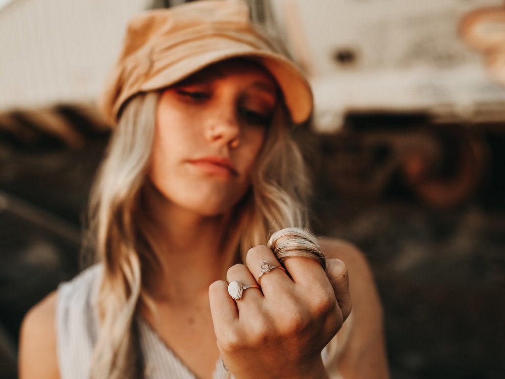 Mother of Pearl Teardrop Ring - Saressa Designs®