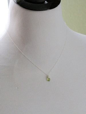 Peridot Necklace In Sterling Silver