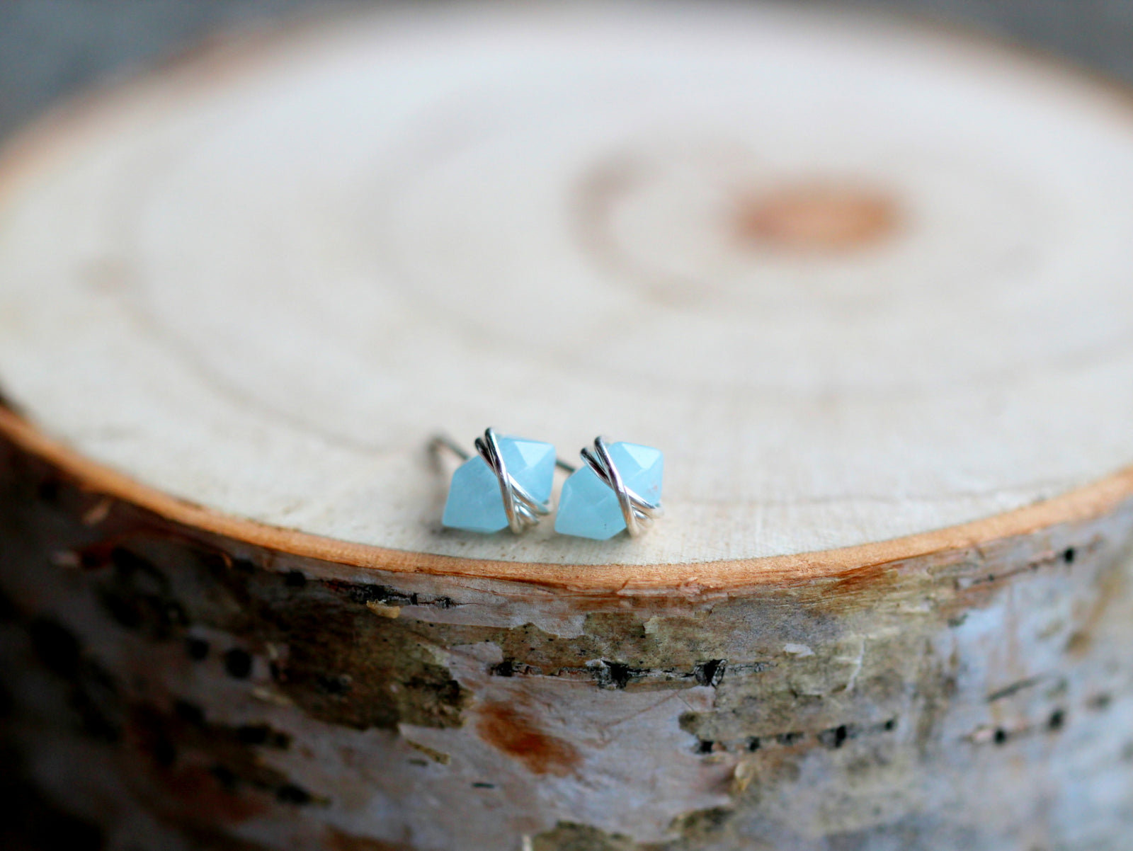 Pike Studs - Aquamarine
