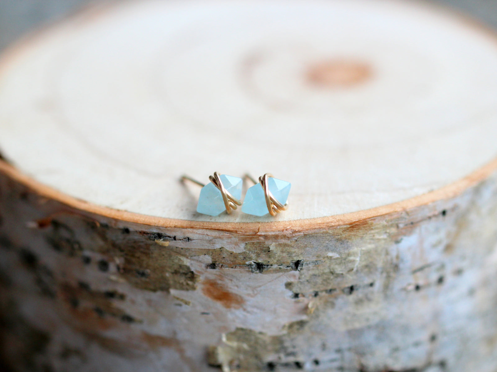 Pike Studs - Aquamarine