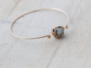 Pyrite Bezel Bangle