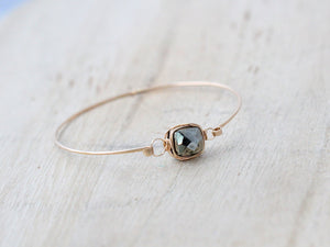 Pyrite Bezel Bangle