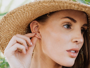 Rose Quartz Bar Studs