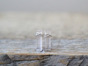 Rose Quartz Bar Studs