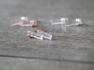 Rose Quartz Bar Studs