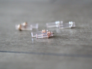 Rose Quartz Bar Studs