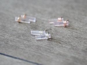 Rose Quartz Bar Studs