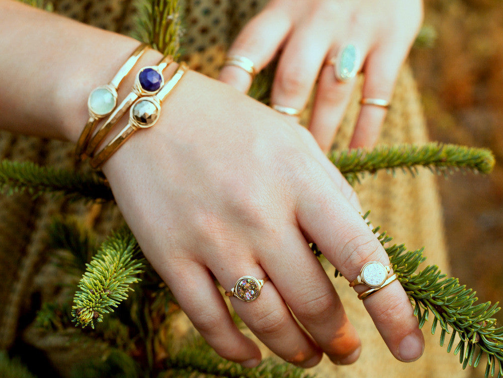 Unicorn Round Druzy Ring - 8mm