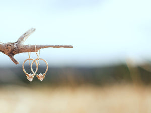 Herkimer Diamond Hoops  - As Seen On The Small Things Blog
