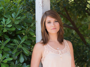 White Druzy Teardrop Necklace - Gold