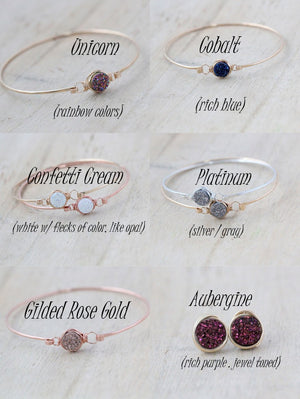 Druzy Stacking Bracelets