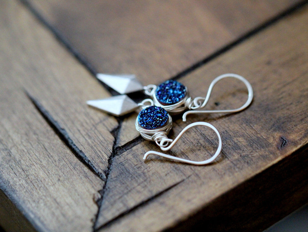 Stiletto Earrings - Cobalt