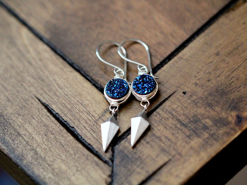 Stiletto Earrings - Cobalt