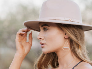 Swing Earrings - Peach Moonstone
