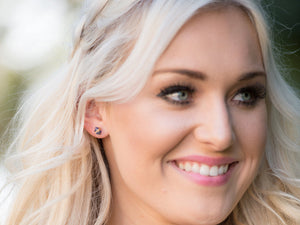 Pike Studs - Black Agate
